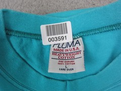 Vintage Pluma Shirt Adult Large L Blue Blank Casual Mens Heavyweight Made in USA