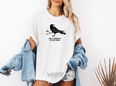 Crow Shirt, Coffee Lover T-shirt, Comfort Colors Shirt, Unisex Garment-Dyed Tee