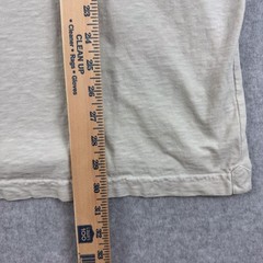 American Giant Henley Shirt Mens 2XL Beige Long Sleeve Cotton Made USA Jersey