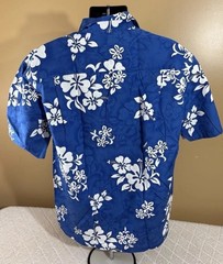 Vintage 90s Pacific Legend Hawaiian USA Made Floral Hawaii Button Up Tee Size L