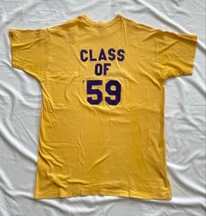 70s Russell Athletic Bobcats T-Shirt Yellow Gold Tag Single Stitch Vintage M