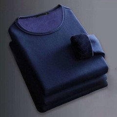 Men Thermal Fleece Lined T-shirt Winter Warm Tops Trouser Long Sleeve T-Shirt