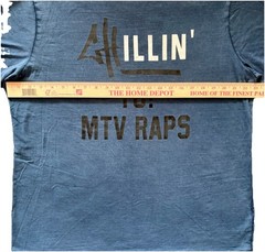 Yo! MTv Raps Music Logo Men’s Vintage T-shirt Extra Large Navy Blue Weathered 80
