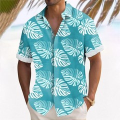 Hawaiian Shirts Men Aloha Summer Casual Beach Button Down Cruise Holiday.