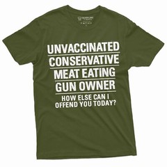 Men’s Anti Liberalism T-shirt Gun owner unvaccinated meat eater Patriotic Shirt