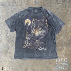 Wolf Alaska Vintage Graphic Animal Nature Comfort Tee