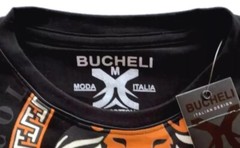 Men’s Bucheli Cotton T Shirt,Italian Style,Slim Fit,Stretch S M…..A18.A