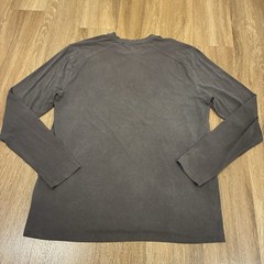 Free Fly Mens T Shirt Grey Size L Large Bamboo Henley Long Sleeve