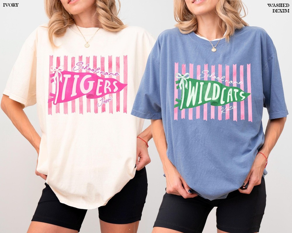 Custom School Mascot Shirt Personalized Football Season School Spirit Unisex Tee