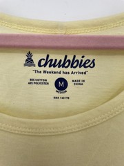 NEW Chubbies Men’s M Sky’s Out Thighs Out Graphic Tank Top Yellow