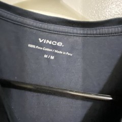READ Hole In Side Vince Mens M Medium 42” Black Tee T Shirt Solid Pima Cotton