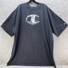 Champion Mens 3XLT Tall Graphic T-Shirt Black (see photo for flaw)
