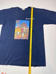 Vintage Sergio Tacchini Golf Painting on Navy T-Shirts Single Stitch Size L