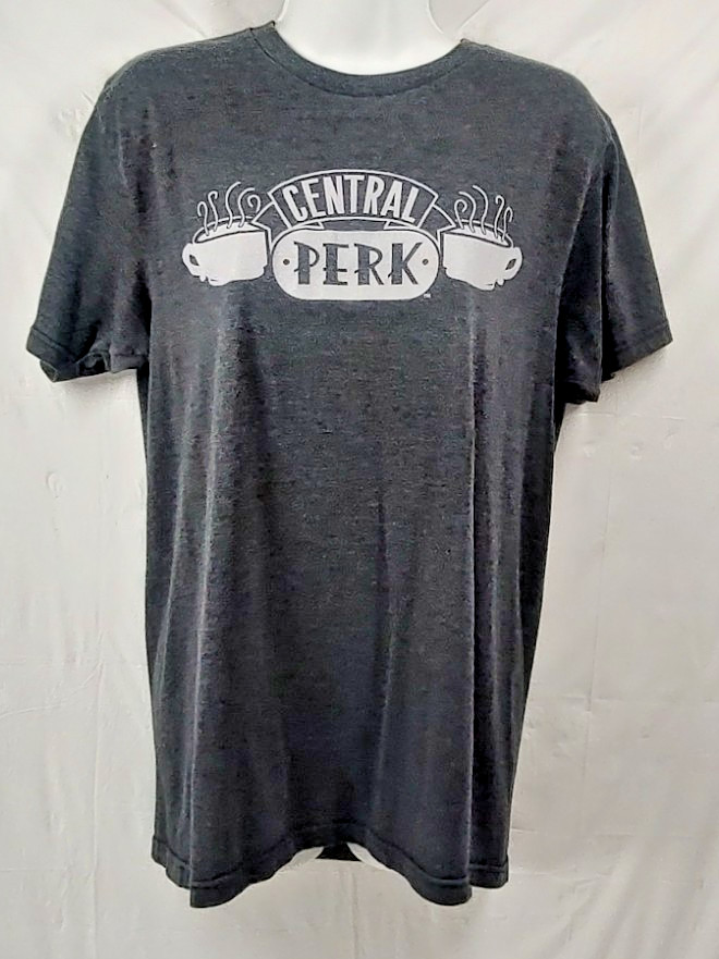 Central Perk Graphic T Shirt M Charcoal Gray Ripple Junction Friends TV Show