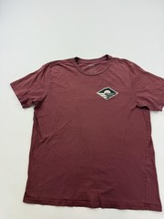RVCA Shirt Mens Large Red Sunset Wave Logo Graphic Tee Tagless Surf Beach