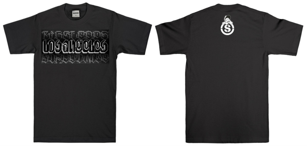 Streetwise L.A.Blocks Graphic T-Shirt Black M-L-XL-2XL-3XL-4XL-5XL