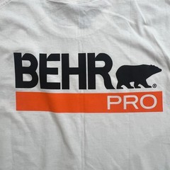 NWOT BEHR Pro x Home Depot Pro White T Shirt GILDAN Men’s LARGE