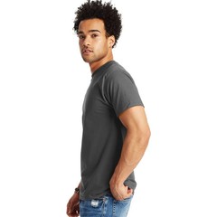 Hanes Men’s Beefy Heavyweight Cotton T-Shirt, Gray Size S