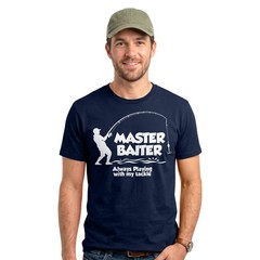 Funny Fishing Master Baiter T-Shirt Angler Fisherman Angling Dad Joke Tee