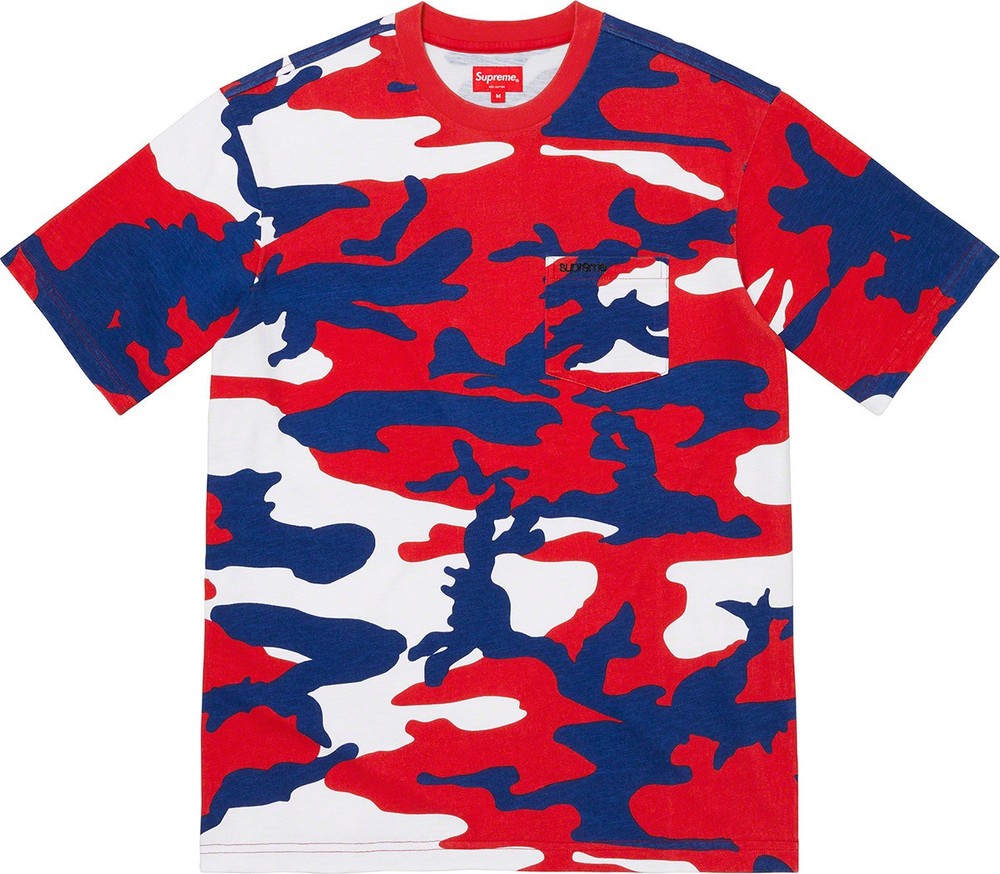 *SEALED* Supreme S/S Pocket Tee (SS22) Red Camo – Size S