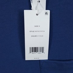 VINCE Shirt Mens Medium Blue Pullover Crew Long Sleeve Sueded Cotton Pocket $145