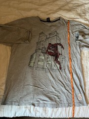 Y2K Ecko Unltd. DareDevil Marvel Black Rhino Men’s Gray Long Sleeve Shirt XXL