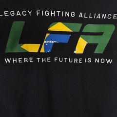 LFA T Shirt Mens Size Large Black Legacy Fighting Alliance Brazilian Flag Venum