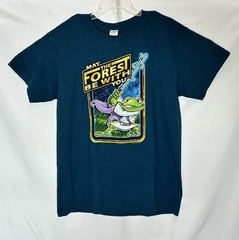 May The Forest Be With You Frog T Shirt Mens L Gildan Graphic Tee Forestcore
