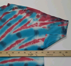 New Tie Dye Men’s T-Shirt Red Blue Adult Medium Multicolor Summer Spider
