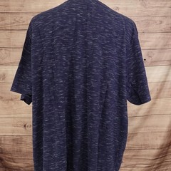 Aeropostale Shirt Mens 4XL Blue Short Sleeve Space Dye Heather Logo Tee T-Shirt