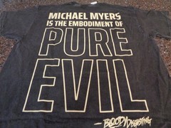 Michael Myers 🎃 Bloody Disgusting Large T-shirt Halloween 2 Sided Pure Evil NWT