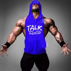 Custom Tank Tops Sports Fitness Vest Breathable Cotton Men Gym Tank Top hoode