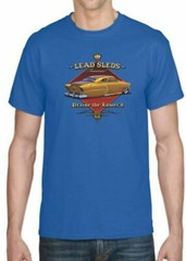 Adult DryBlend® T-Shirt – (SLEDS FOREVER – GOLD LOW RIDER HOT ROD)