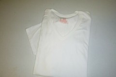 hanes mens shirt cotton comfort classic fit V-neck t-shirt Undershirt sz: small