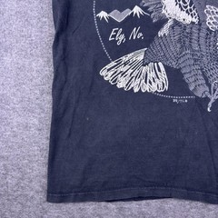 Vintage Fruit Of The Loom Shirt Mens Large Black Ely NV Bald Eagle Graphic Tee