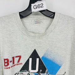 Vintage Single Stitch B-17 Flying Fortress Sentimental Journey Tee Shirt XL Gray