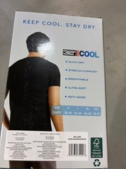 3 PACK – 32 DEGREES COOL MEN’S SHORT SLEEVE CREW NECK SHIRT BLACK Large