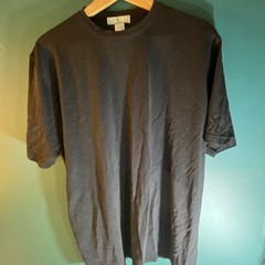 Cumran Short Sleeve Shirt XXL Silk Cotton Black Crewneck