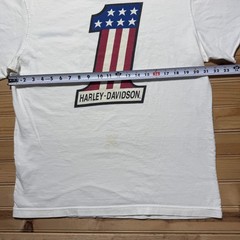 Harley-Davidson Racing Number 1 USA Flag Patriotic Pocket T-Shirt – Large