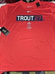 The Nike Tee Mlb Trout #27 Graphic T-Shirt Red Size 2xl Nwt