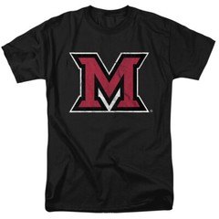 Miami University Adult T-Shirt Primary Miami University Ohio Logo, Black, S-5XL