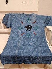 Vintage Andrea Bragg Single Stitch Blue Tie Dye Size Large