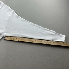 Vintage Thermal Shirt Mens Medium White Waffle Knit Long Johns Base Layer 80s