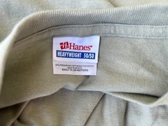Vintage Hanes Heavyweight 50/50 Blank Green Plain T-Shirt Size XL