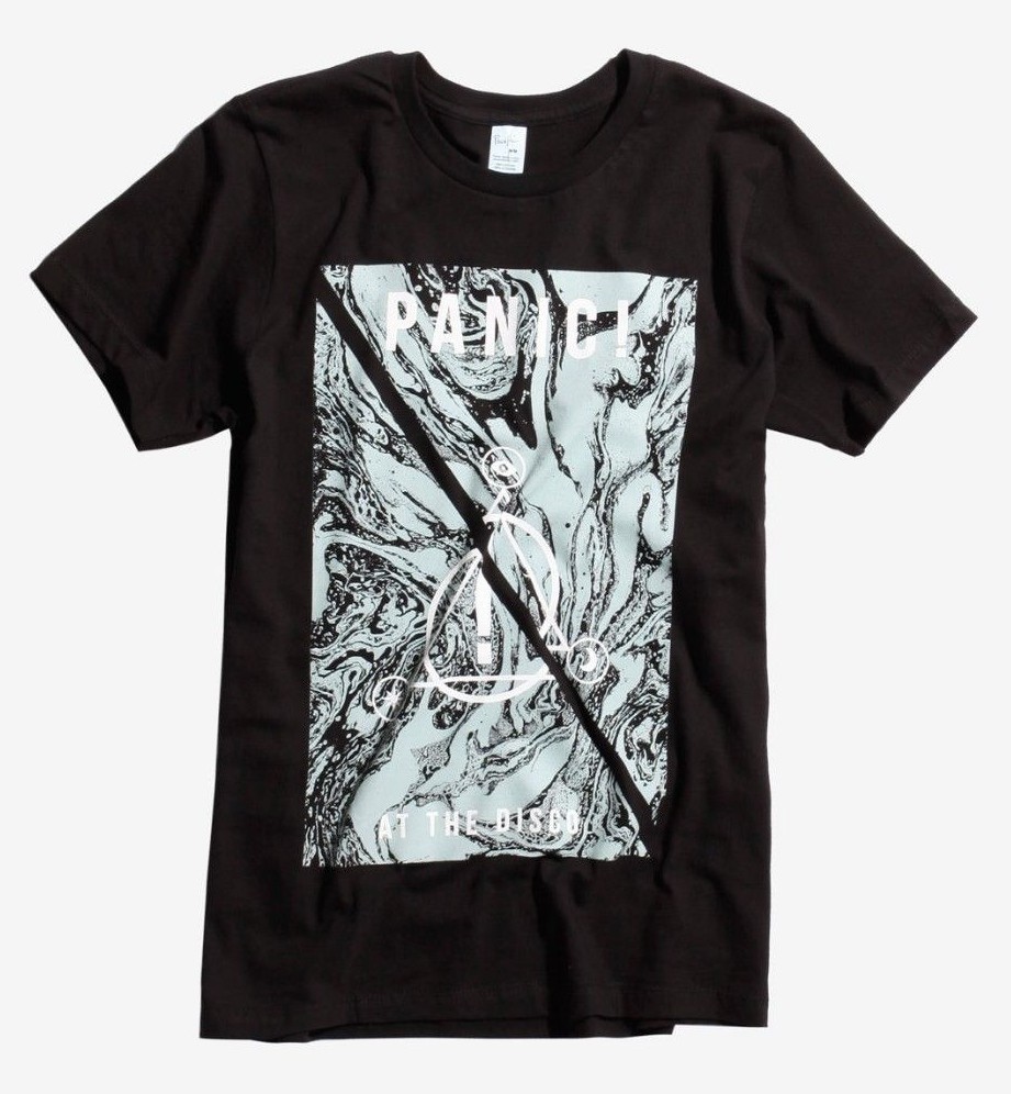 Panic! At The Disco MARBLED SYMBOLS T-Shirt 100% Authentic Front & Back Design