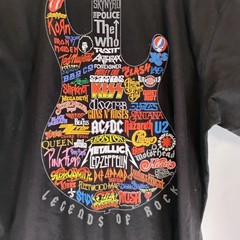 Gildan Legends of Rock Music Shirt Men L Guitar Peace 60s 70s 80s 90s