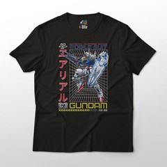 Witch From Mercury XVX-016 Gundam Aerial Anime Graphic Art Cotton T-Shirt