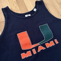 Vintage 90s Miami Hurricanes Tank Top Mens Large Galt Sand Made in USA Waffle