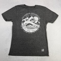 Custom PNW Men’s Graphic T-Shirt Gray Short Sleeve Gig Harbor Washington Casual