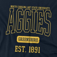North Carolina A&T State University Adult T-Shirt Est. Date, Navy, S-5XL